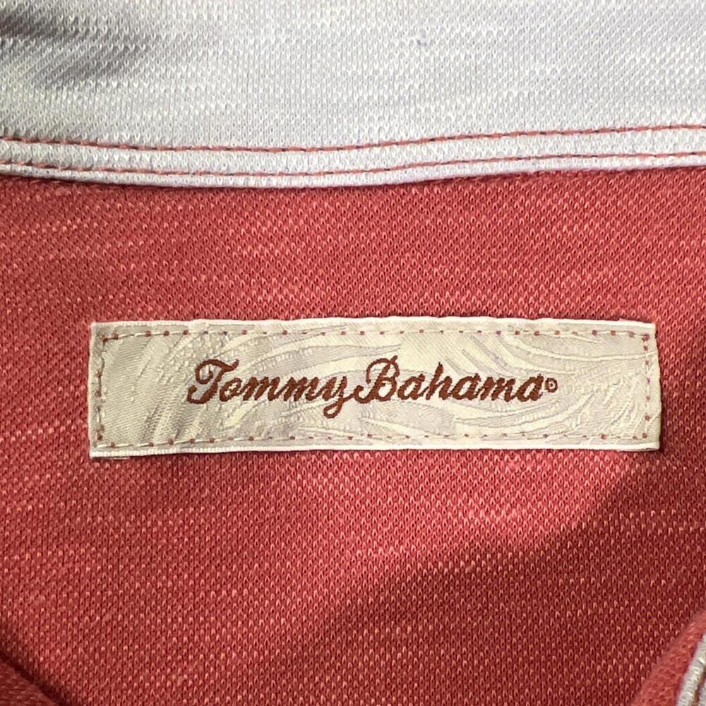 Tommy Bahama Shoreline Surf Large Polo Shirt Modal Polyester Short Sleeve Coral. - Picture 5 of 10